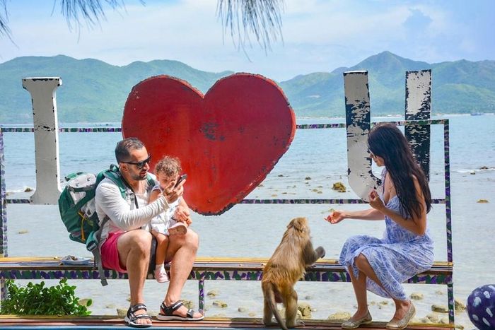 Khách quốc tế vui chơi tại đảo khỉ