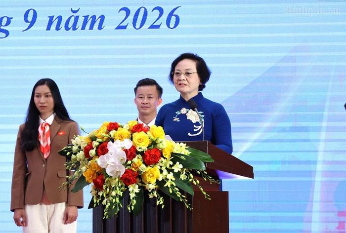 Phó Thủ tướng Phạm Thị Thanh Trà phát biểu tại Lễ xuất quân - Ảnh: chinhphu.vn/Thu Giang