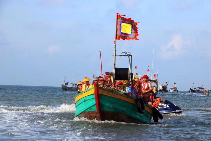 Lễ hội Dinh Cô ở Long Hải. (Ảnh: Ủy ban nhân dân xã Long Hải cung cấp)