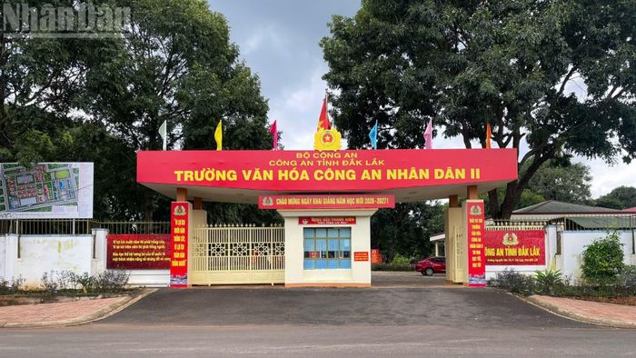 Trường Văn hóa Công an nhân dân II được thành lập ngày 30/6/2026, nằm trên địa bàn phường Tân Lập, tỉnh Đắk Lắk. (Ảnh: Công Lý)
