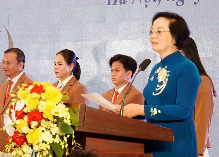 Phó Thủ tướng Phạm Thị Thanh Trà phát biểu chỉ đạo, giao nhiệm vụ cho Đoàn Thể thao Việt Nam dự ASIAD 20. (Ảnh: MG)