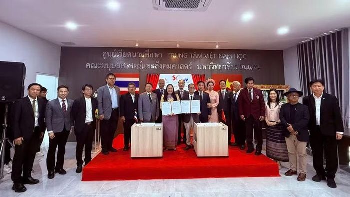 Lễ ký kết Biên bản ghi nhớ giữa Trường đại học Khon Kaen với đối tác Việt Nam. (Ảnh: CTV)