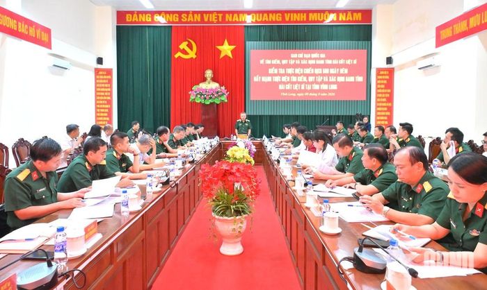 Quang cảnh buổi kiểm tra của đoàn công tác. 