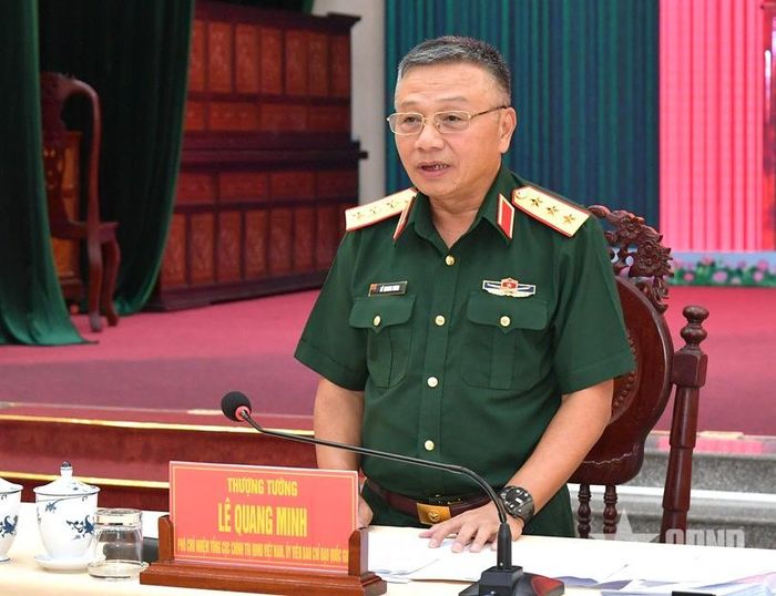  Thượng tướng Lê Quang Minh phát biểu kết luận kiểm tra.   