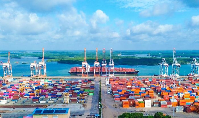  Tàu Zim Shenzhen nằm trên bến dùng chung CMIT-TCTT. Ảnh: THÀNH HUY 