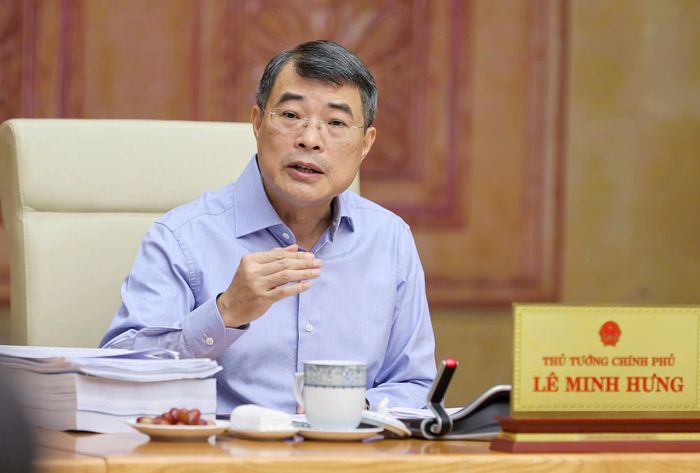  Thủ tướng Lê Minh Hưng phát biểu tại cuộc họp. Ảnh: VIẾT CHUNG 