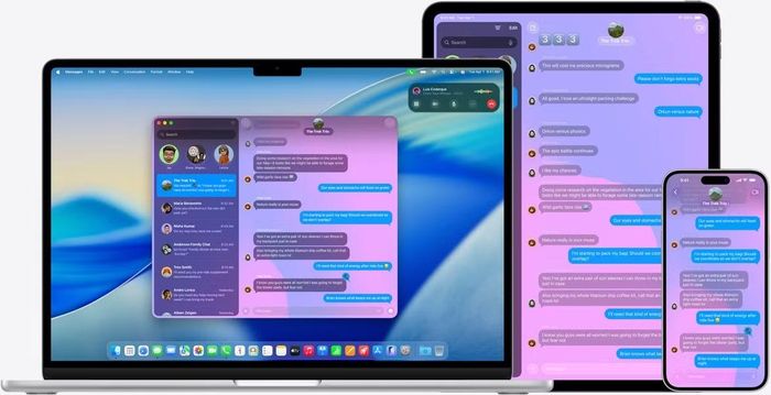 Email hay tin nhắn văn bản, các đoạn chat đều có thể thực hiện liên tục trên các thiết bị của Apple.