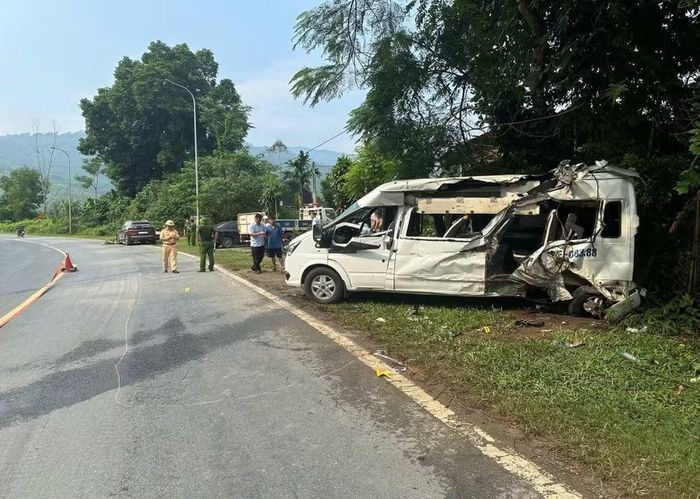 Hiện trường vụ tai nạn. Ảnh: Công an tỉnh Phú Thọ