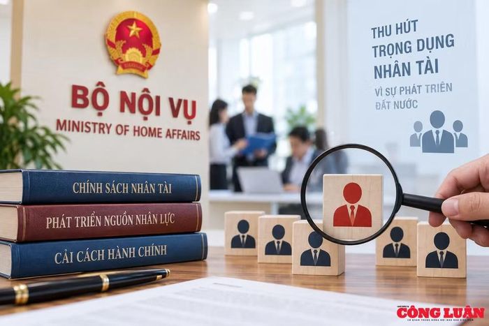 Bộ Nội vụ rà soát, hoàn thiện chính sách thu hút, trọng dụng và đãi ngộ nhân tài. Ảnh: AI