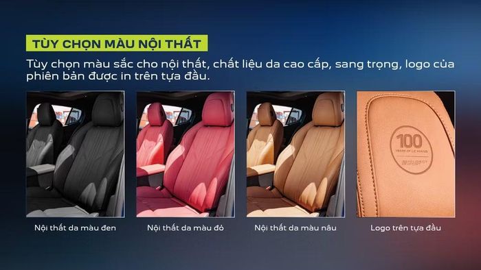 Các tùy chọn màu nội thất của Peugeot 408 Sport Edition - Ảnh: Thaco Auto