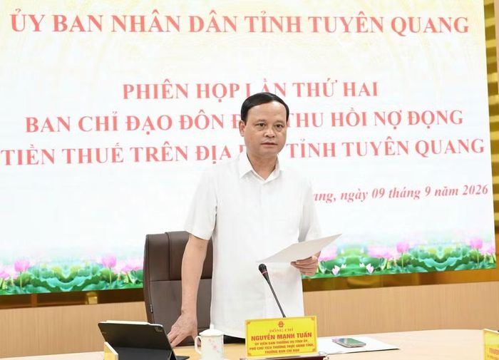 Ông Nguyễn Mạnh Tuấn, Phó Chủ tịch Thường trực UBND tỉnh, Trưởng Ban Chỉ đạo kết luận phiên họp. Ảnh: tuyenquang.gov.vn