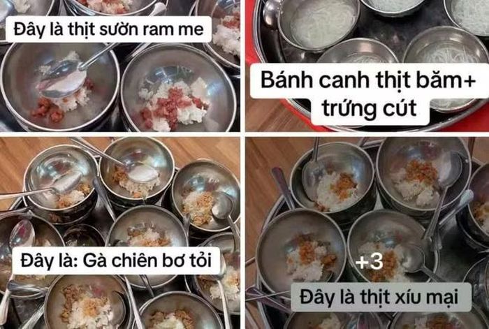 Hình ảnh được cho là bữa ăn của trẻ tại Trường Mầm non tư thục Sen Hồng được chia sẻ trên mạng xã hội.