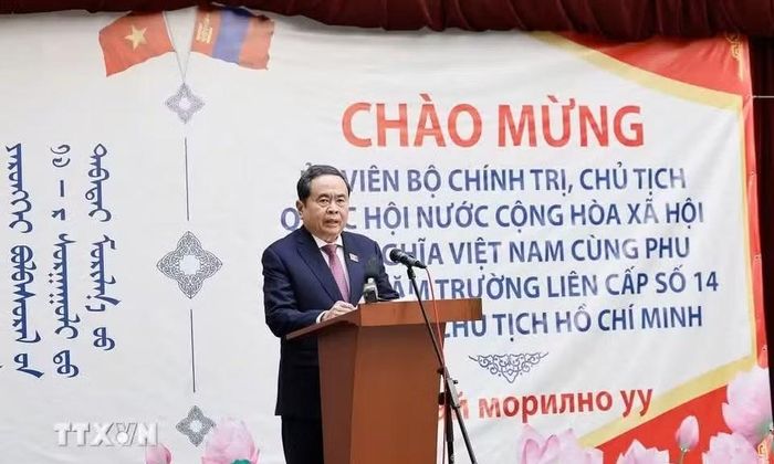 Chủ tịch Quốc hội Trần Thanh Mẫn phát biểu. (Ảnh: Doãn Tấn/TTXVN)