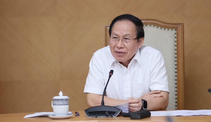 Phó Thủ tướng Lê Tiến Châu phát biểu tại cuộc họp. (Ảnh: VGP)