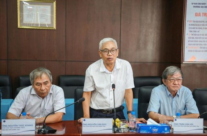 Ông Nguyễn Văn Đức - Chủ tịch Chi hội DKVT bày tỏ niềm xúc động và ấn tượng sâu sắc trước những bước phát triển mạnh mẽ, toàn diện của PVU trong thời gian qua.