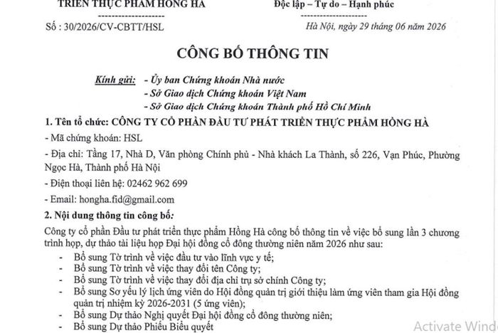 Kế hoạch ĐHĐCĐ bất thường 18/9.