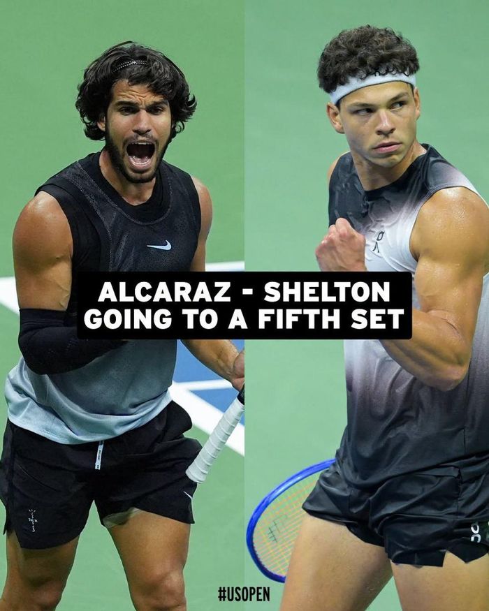 Carlos Alcaraz và Ben Shelton tạo nên một trong những trận đấu hấp dẫn nhất US Open - Ảnh: ATP, US Open