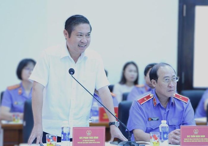 Phó Chủ tịch UBND TP Đà Nẵng Phan Thái Bình phát biểu tại buổi khảo sát.