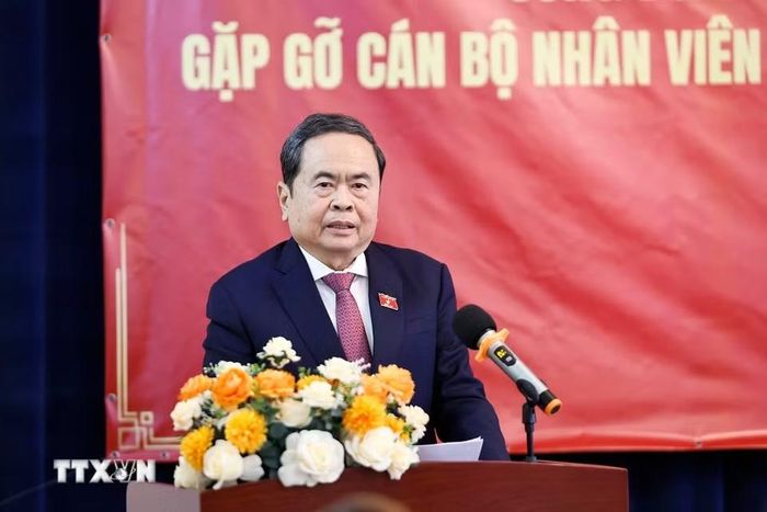 Chủ tịch Quốc hội Trần Thanh Mẫn phát biểu. (Ảnh: Doãn Tấn/TTXVN)