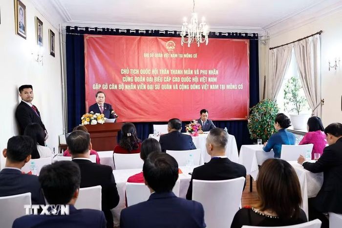 Chủ tịch Quốc hội Trần Thanh Mẫn phát biểu. (Ảnh: Doãn Tấn/TTXVN)