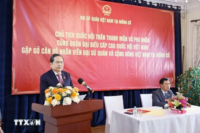 Chủ tịch Quốc hội Trần Thanh Mẫn phát biểu. (Ảnh: Doãn Tấn/TTXVN)