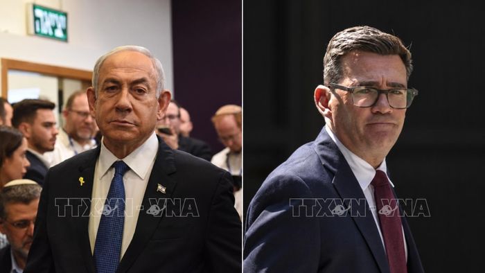 Thủ tướng Israel Benjamin Netanyahu (trái) và Thủ tướng Anh Andy Burnham. Ảnh: THX/TTXVN