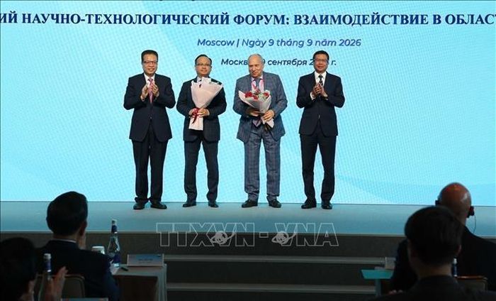 Lễ ra mắt Mạng lưới tri thức Việt - Nga. Ảnh: Thống Nhất/TTXVN