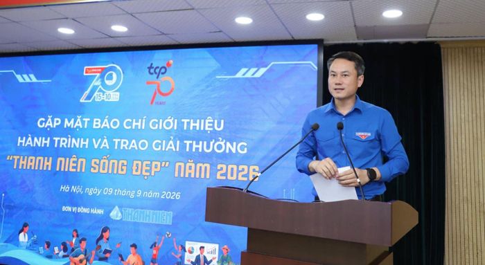 Anh Nguyễn Kim Quy, Bí thư Trung ương Đoàn, Phó Chủ tịch Thường trực Trung ương Hội LHTN Việt Nam phát biểu tại sự kiện.