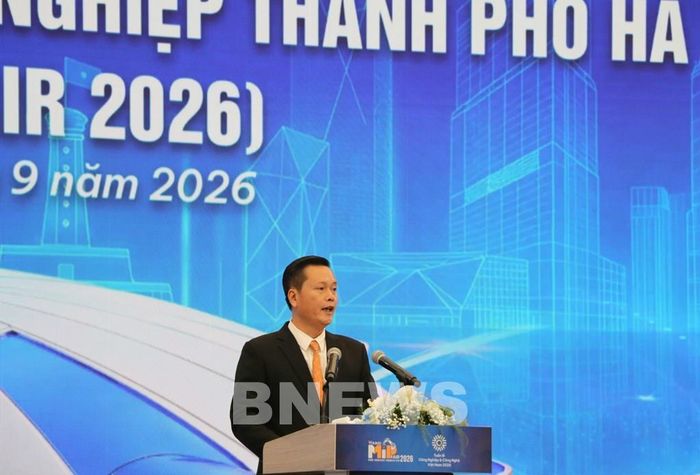 Ông Trần Đức Hải, Thành ủy viên, Giám đốc Sở Công Thương Hà Nội phát biểu. Ảnh: Văn Xuyên/Bnews/TTXVN