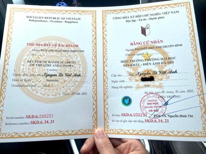 Năm 40 tuổi, diễn viên Việt Anh mới tốt nghiệp Đại học
