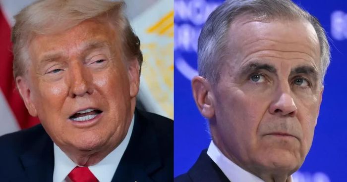 Tổng thống Mỹ Donald Trump và Thủ tướng Canada Mark Carney. Ảnh: CBS News.