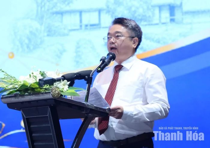 Ông Phạm Xuân Minh, Phó Vụ trưởng Vụ Kinh tế địa phương và lãnh thổ, Bộ Tài chính phát biểu tại hội nghị.