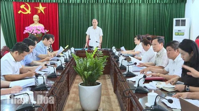 Phó Giám đốc Sở Văn hoá, Thể thao và Du lịch Đỗ Quang Trọng chủ trì cuộc họp.