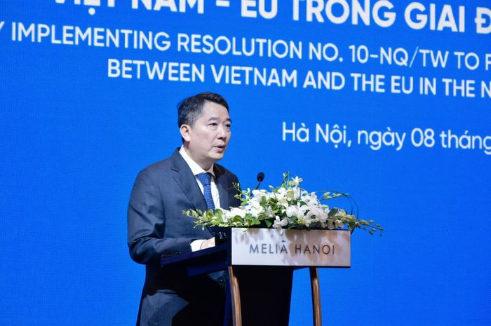 Thứ trưởng Bộ Tài chính Cao Anh Tuấn phát biểu tại sự kiện. Ảnh: Bộ Tài chính.