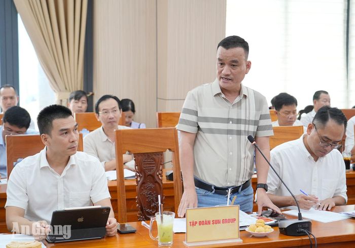 Đại diện Sun Group phát biểu tại hội nghị.