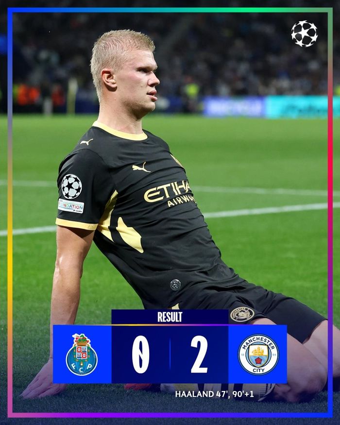  Haaland giúp Man City thắng 2-0 Porto. 