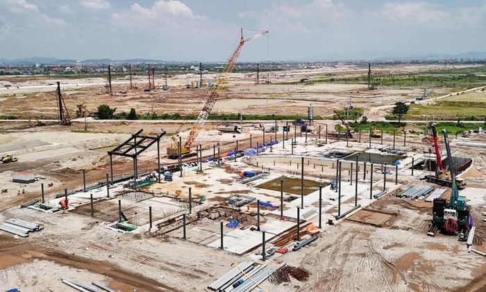  Nhà thầu đẩy nhanh tiến độ thi công dự án Cảng hàng không quốc tế Gia Bình. 