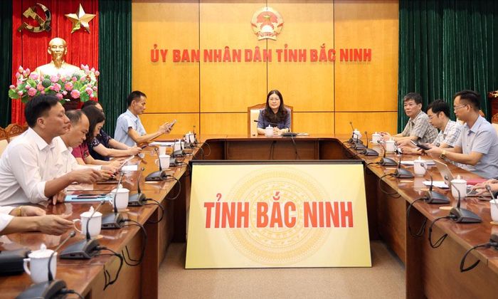 Các đại biểu dự tại điểm cầu UBND tỉnh Bắc Ninh.