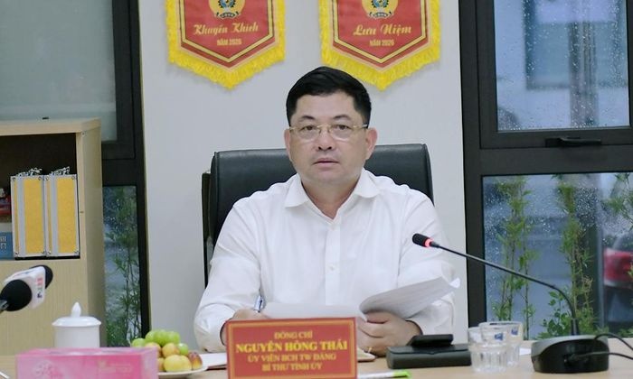 Đồng chí Nguyễn Hồng Thái phát biểu kết luận.