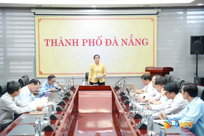 Phó Chủ tịch UBND thành phố Nguyễn Thị Anh Thi chủ trì buổi làm việc. Ảnh: T.CÔNG