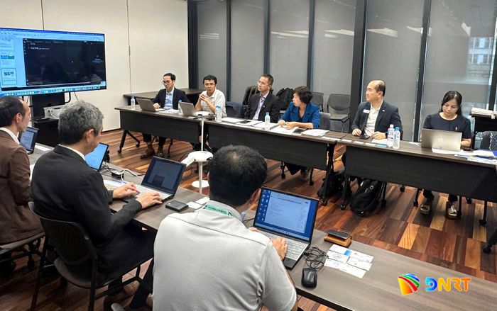 Quang cảnh buổi làm việc giữa Sở Khoa học và Công nghệ thành phố Đà Nẵng với đại diện thành phố Kawasaki và Công ty Universal Materials Incubator. Ảnh: Đoàn công tác