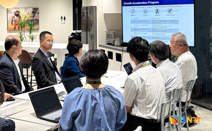 Quang cảnh buổi làm việc giữa Sở Khoa học và Công nghệ thành phố Đà Nẵng và Trung tâm Tech Hub Yokohama. Ảnh: Đoàn công tác