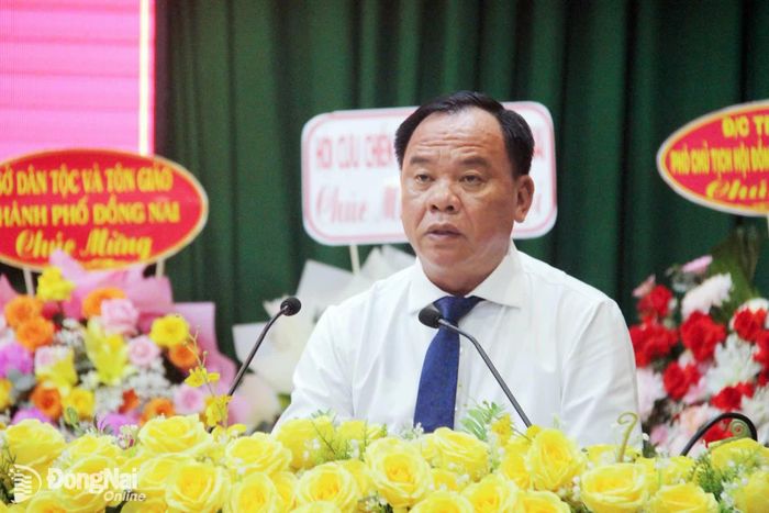 Phó Bí thư Thành ủy Võ Tấn Đức phát biểu chỉ đạo tại đại hội. Ảnh: Trần Danh