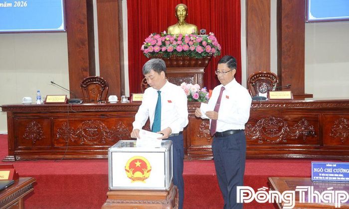 Đại biểu bỏ phiếu bầu Ủy viên UBND tỉnh.
