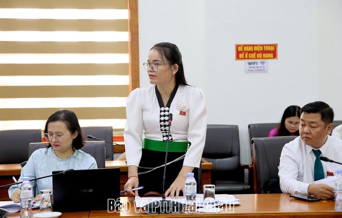 Đại biểu HĐND tỉnh tham gia ý kiến tại tổ thảo luận số 1.