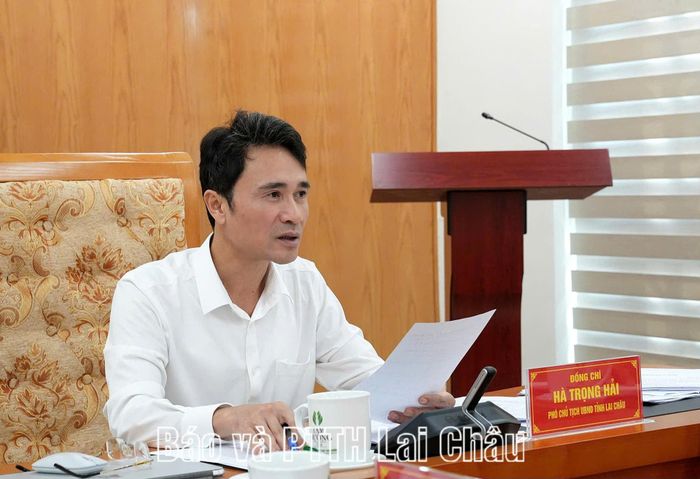 Đồng chí Hà Trọng Hải - Phó Chủ tịch UBND tỉnh, Trưởng Ban Tổ chức Hội thảo phát biểu kết luận cuộc họp.