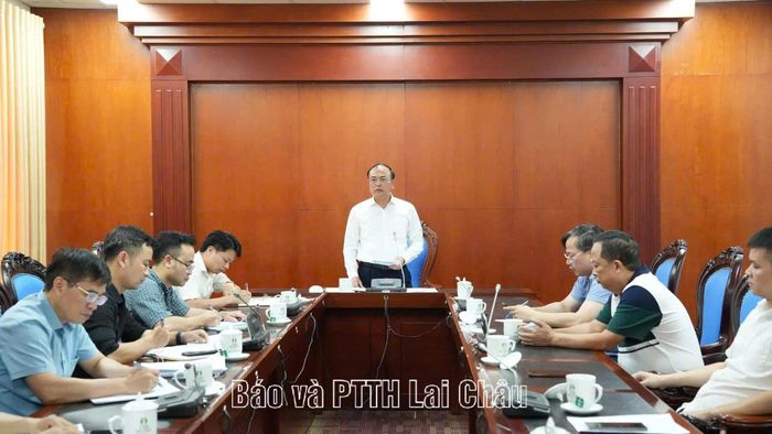 Phó Chủ tịch UBND tỉnh Nguyễn Sỹ Cảnh phát biểu kết luận buổi làm việc.