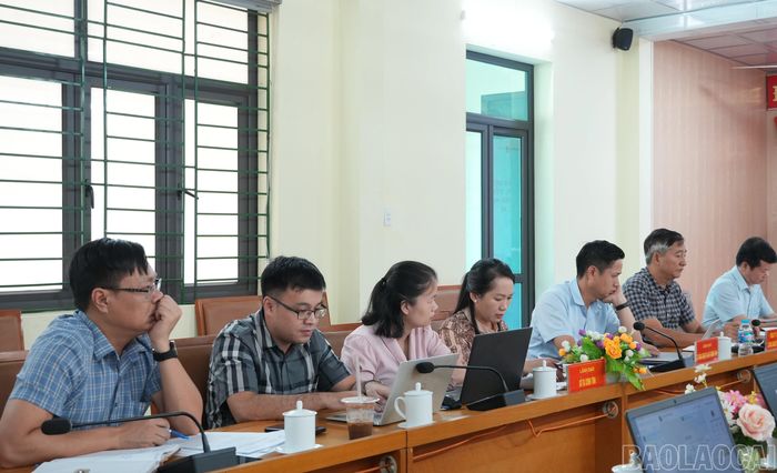 Các đại biểu dự buổi làm việc.