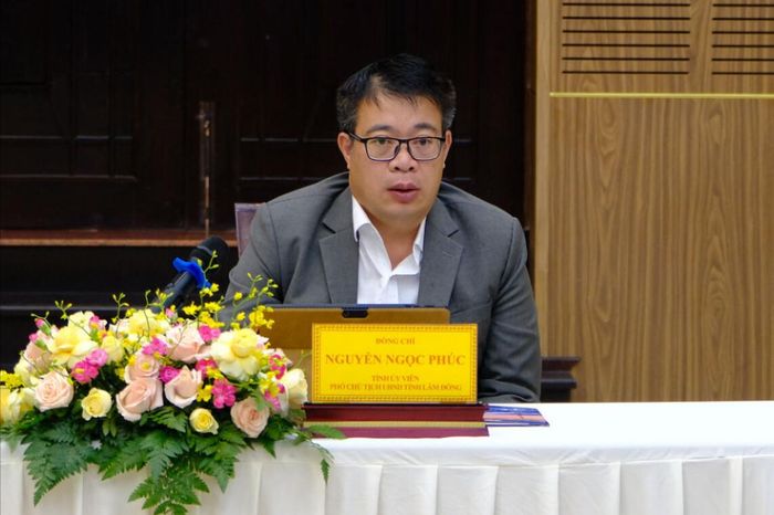 Đồng chí Nguyễn Ngọc Phúc, Tỉnh ủy viên, Phó Chủ tịch UBND tỉnh Lâm Đồng yêu cầu đẩy nhanh tiến độ, đồng bộ dữ liệu, không để việc phối hợp trở thành điểm nghẽn của dự án