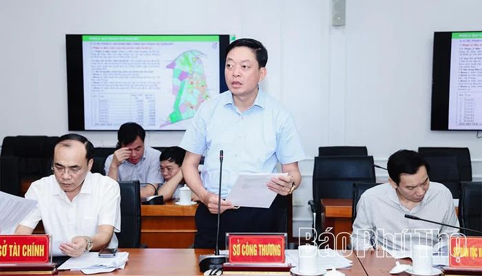 Lãnh đạo Sở Công Thương phát biểu tại hội nghị.